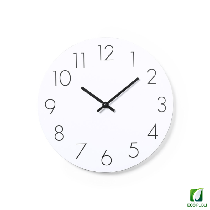 Reloj de Pared Madera Blanca Ecopubli