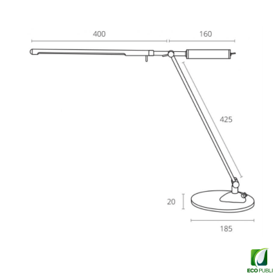 Lámpara de Mesa Fluorescente Ecopubli