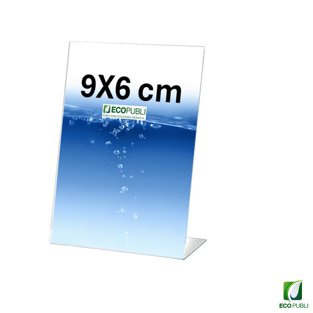 Expositor Sobremesa en Forma de L 9X6 cm