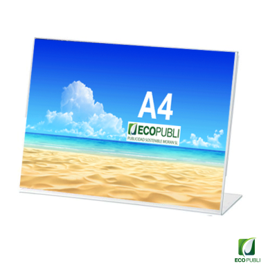 Expositor Sobremesa en Forma de L A4. Garantía Ecopubli