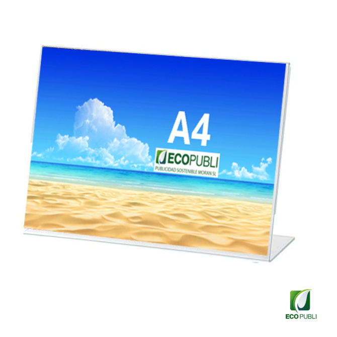 Expositor Sobremesa en Forma de L A4. Garantía Ecopubli