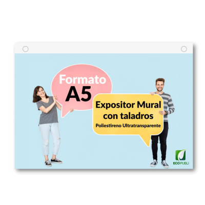 Expositor Mural con Taladros A5 Horizontal