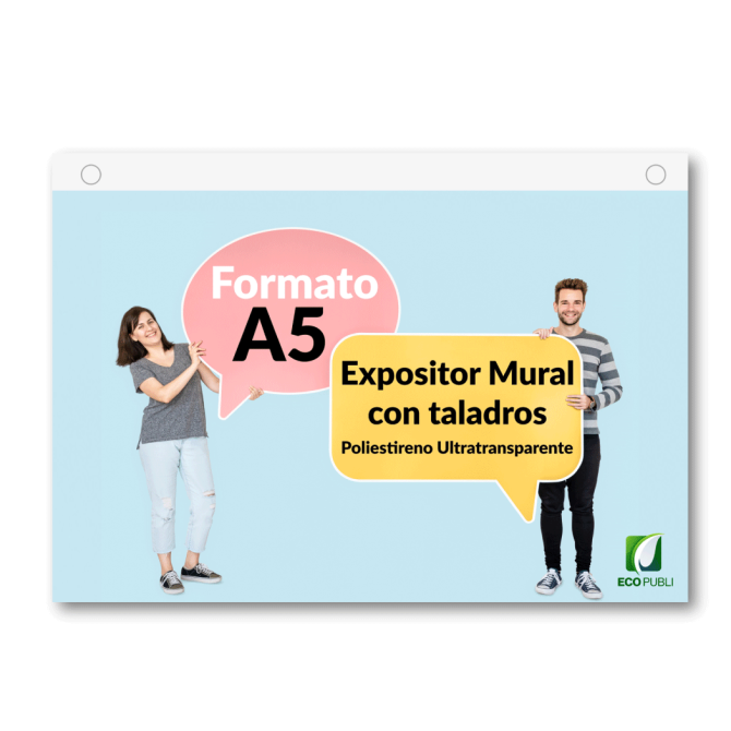 Expositor Mural con Taladros A5 Horizontal