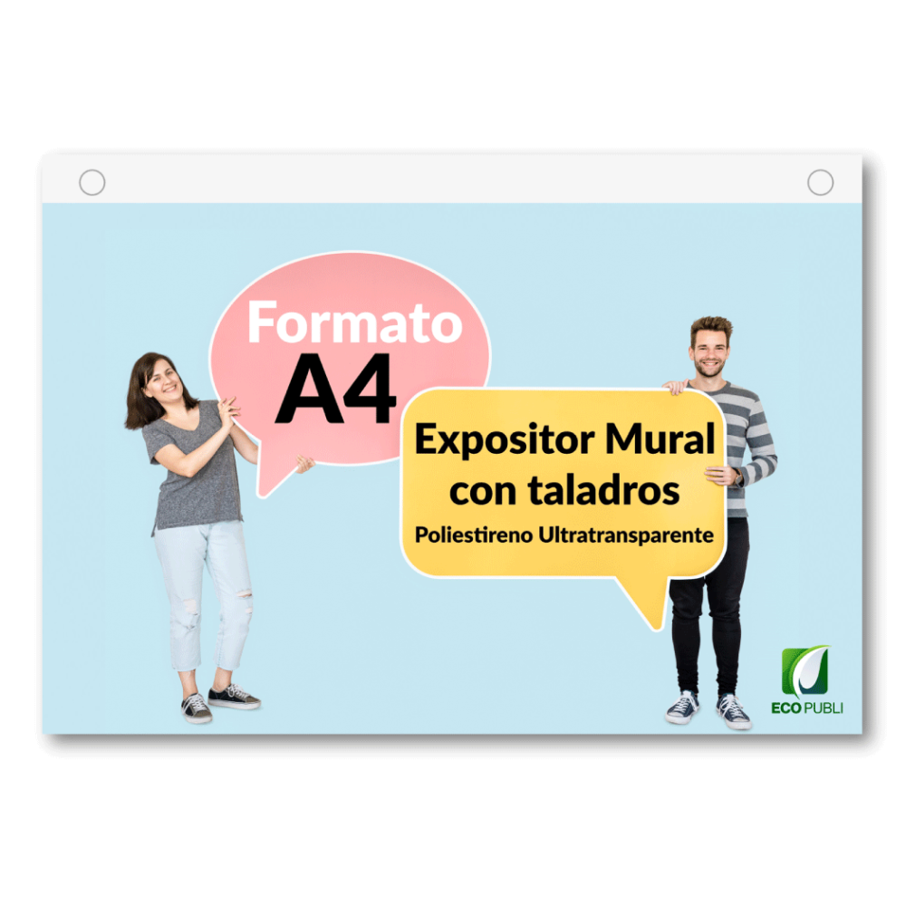 Expositor Mural con Taladros A4 Horizontal