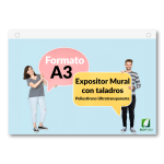 Expositor Mural con Taladros A3 Horizontal. Garantía Ecopubli