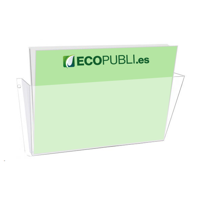 Portafolletos de Pared A4 Horizontal. Garantía Ecopubli