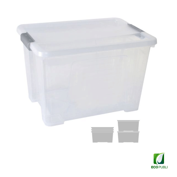 Caja Almacenaje 20 Litros Apilable. Ecopubli
