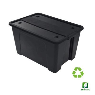 Caja Almacenaje Sostenible 52 Litros Apilable. Ecopubli