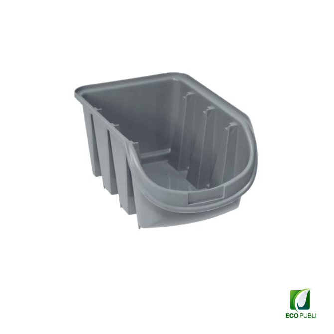 Gaveta Gris de 800 ml sin Tapa. Ecopubli