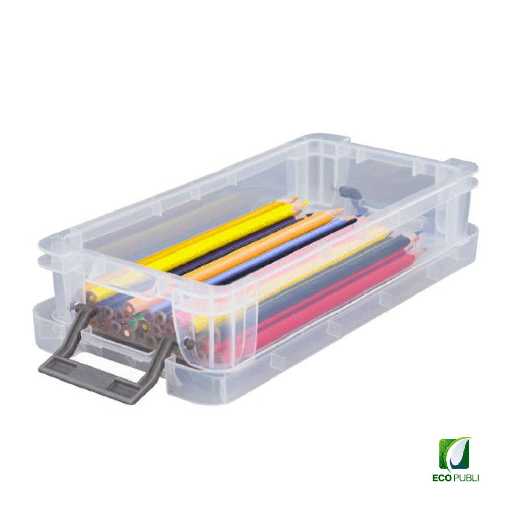 Caja Almacenaje 750 ml Apilable con Tapa