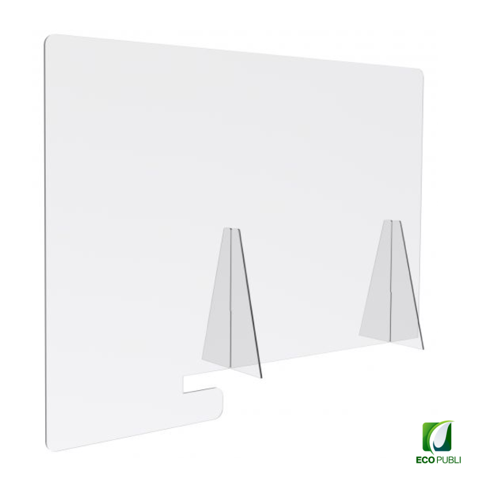 Mampara Oficina Protectora Separadora Ecopubli 1000X750 mm