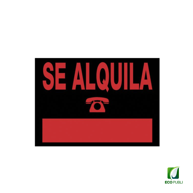Cartel Informativo SE ALQUILA 500x350 mm