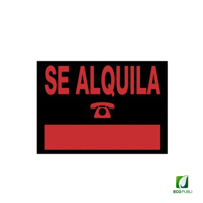 Cartel Informativo SE ALQUILA 500x230 mm