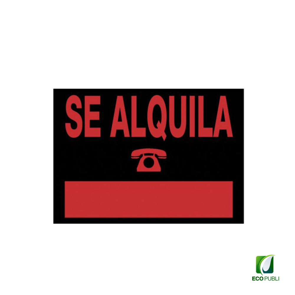 Cartel Informativo SE ALQUILA 350x250 mm