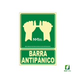 Señal de Seguridad Barra Antipánico 224X300 mm
