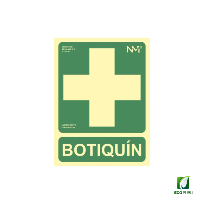 Señal de Seguridad Botiquín 224X300 mm