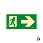 Señal de Seguridad Salida de Emergencia Derecha 320X160 mm