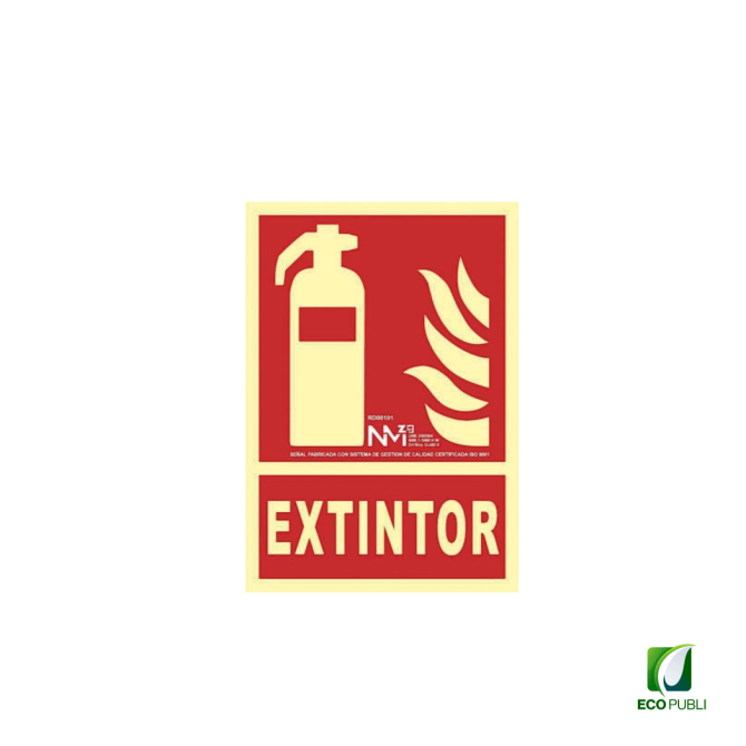 Señal de Incendio Extintor 210X300 mm
