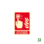 Señal de Incendio Pulsador Alarma 210X300 mm