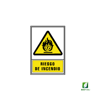 Señal de Aviso Riesgo de Incendio 210X297 mm