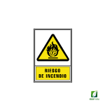 Señal de Aviso Riesgo de Incendio 210X297 mm