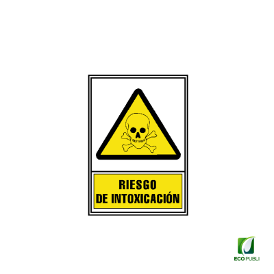 Señal de Aviso Riesgo de Intoxicación 210X297 mm