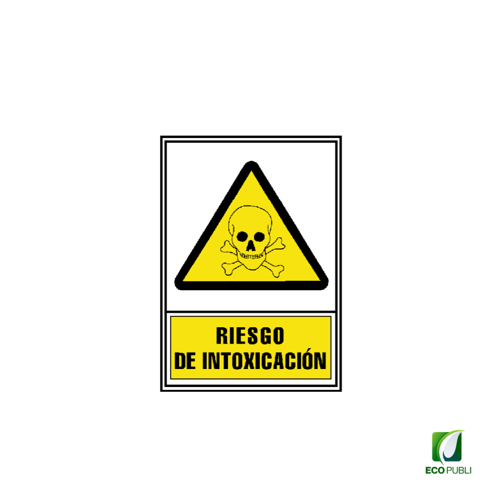 Señal de Aviso Riesgo de Intoxicación 210X297 mm