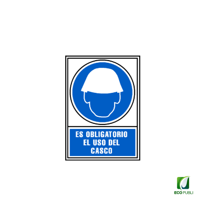 Señal de Obligación Obligación Uso de Casco 210X297 mm