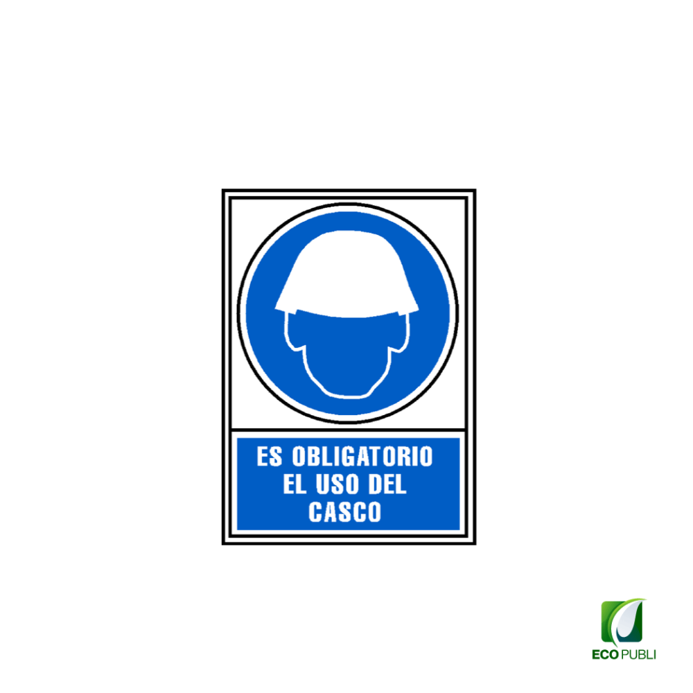 Señal de Obligación Obligación Uso de Casco 210X297 mm
