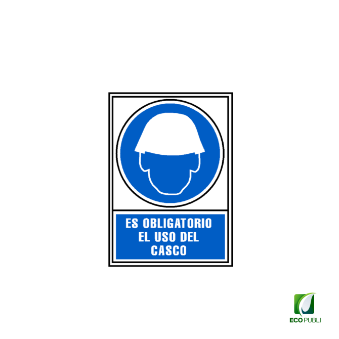 Señal de Obligación Obligación Uso de Casco 210X297 mm