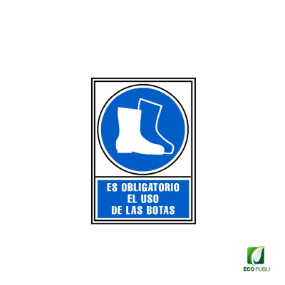 Señal de Obligación Uso de las Botas 210X297 mm