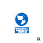 Señal de Obligación Uso Guantes y Mascarilla 210X297 mm