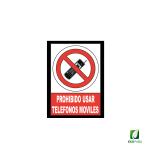 Señal Prohibido Usar Teléfonos Móviles 210X297 mm