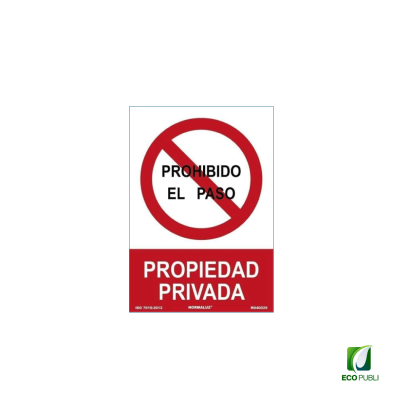 Señal Prohibido el Paso Propiedad Privada 210X297 mm