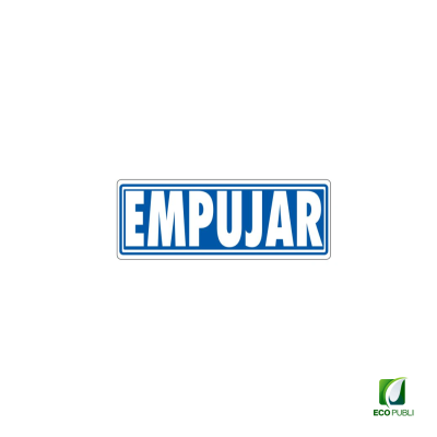 Señal Adhesiva Empujar 175x65 mm