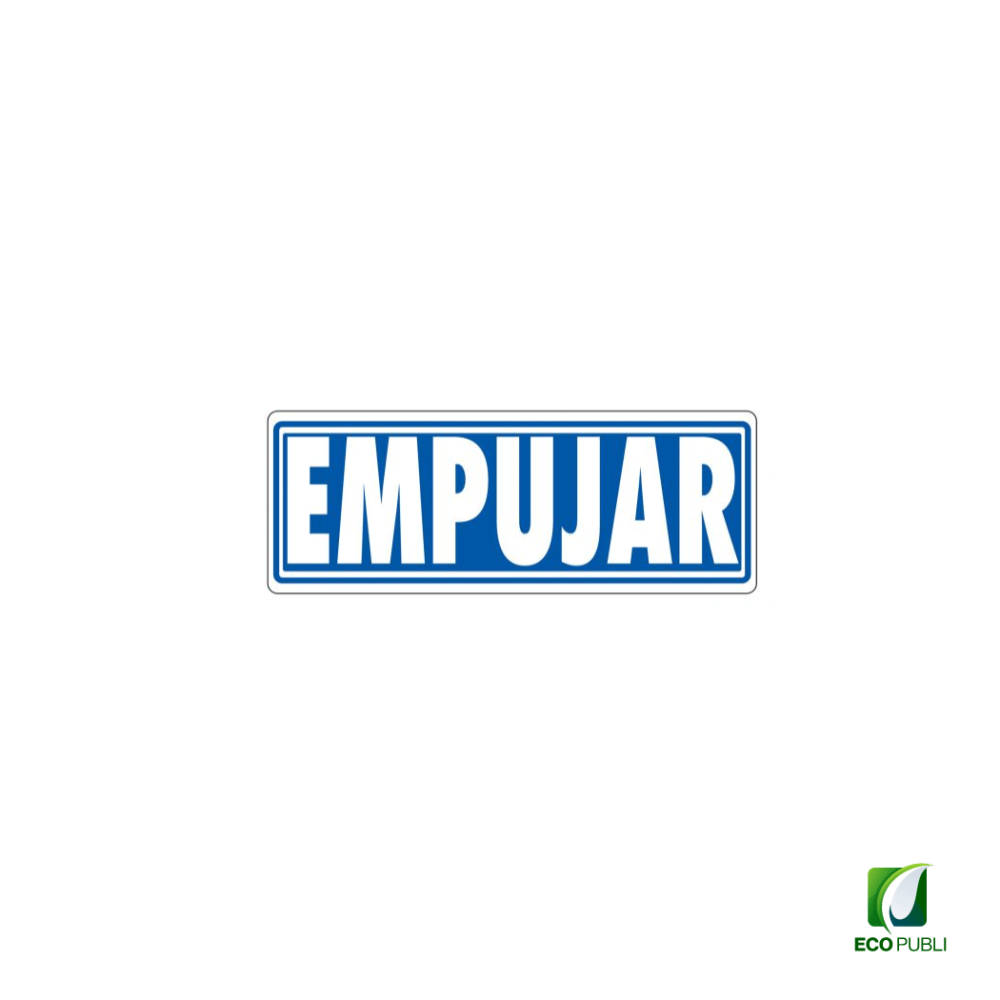 Señal Adhesiva Empujar 175x65 mm