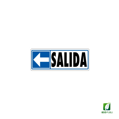 Señal Adhesiva Salida Izquierda 175x65 mm