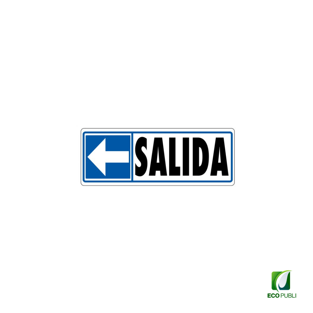 Señal Adhesiva Salida Izquierda 175x65 mm