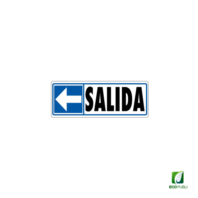 Señal Adhesiva Salida Izquierda 175x65 mm