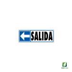 Señal Adhesiva Salida Izquierda 175x65 mm