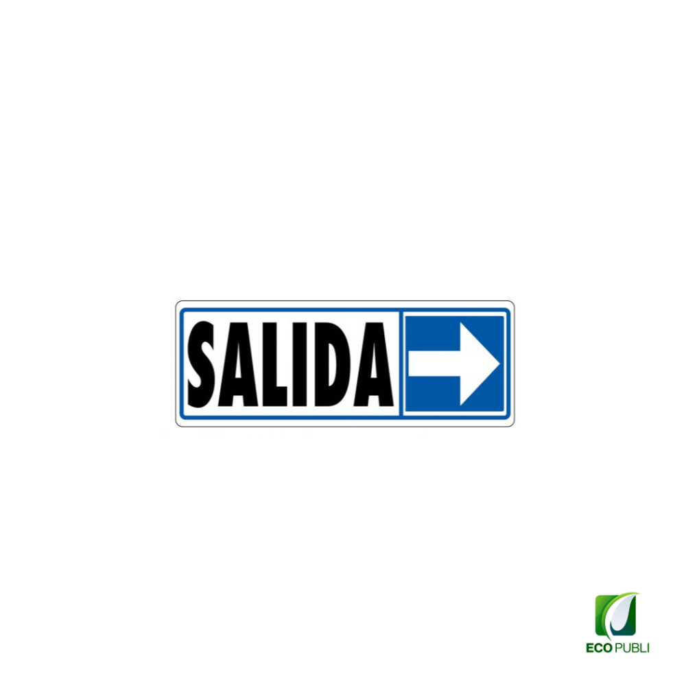 Señal Adhesiva Salida Derecha 175x65 mm