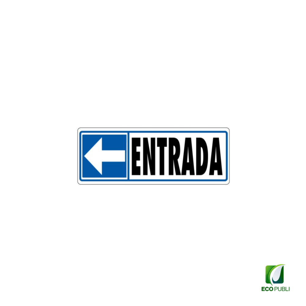 Señal Adhesiva Entrada Izquierda 175x65 mm