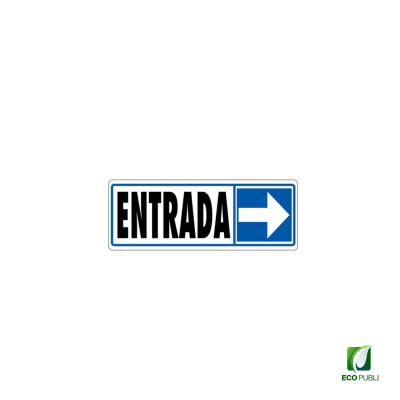 Señal Adhesiva Entrada Derecha 175x65 mm