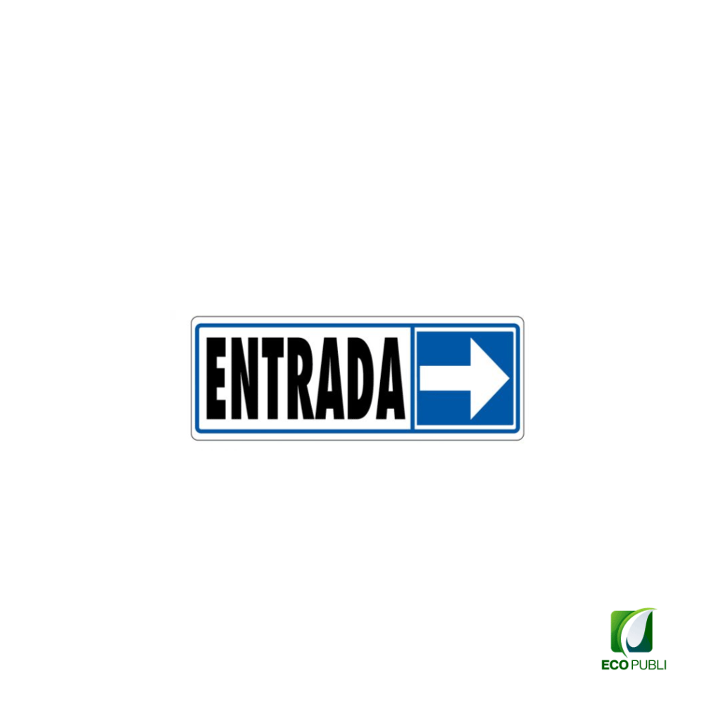 Señal Adhesiva Entrada Derecha 175x65 mm