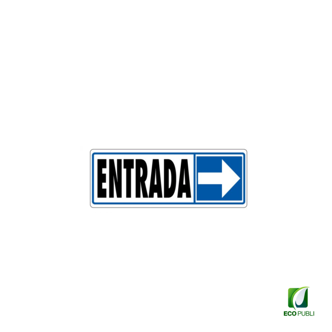 Señal Adhesiva Entrada Derecha 175x65 mm