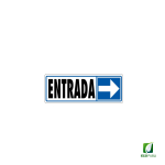 Señal Adhesiva Entrada Derecha 175x65 mm