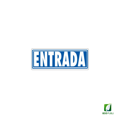 Señal Adhesiva Entrada 175x65 mm