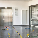 10 Uds Adhesivo Forma FLECHA Removible Amarilla.