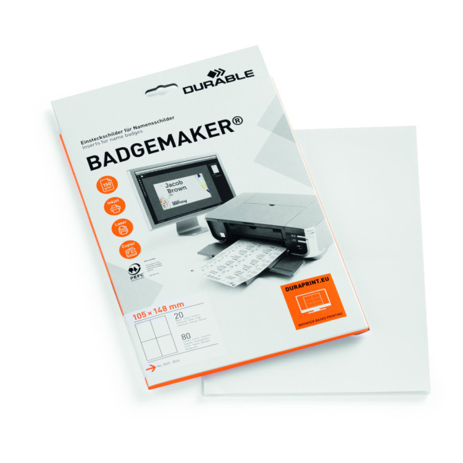 Etiquetas BADGEMAKER A6 Blancas