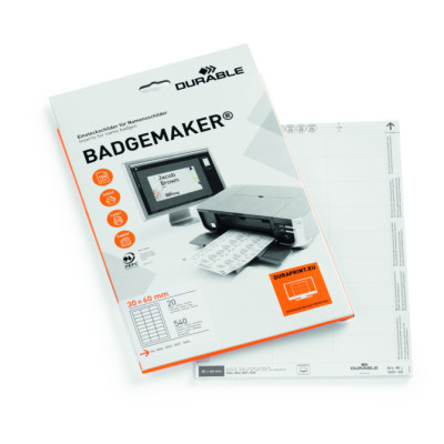 Etiquetas BADGEMAKER 30x60 mm Blancas